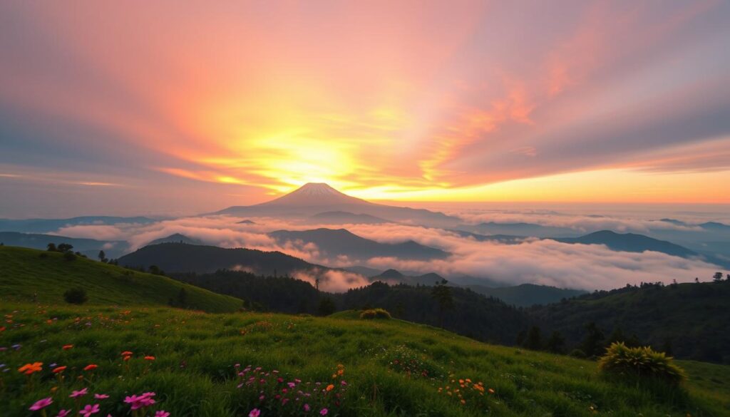 Sunrise di Gunung Patuha Sunrise di Gunung Patuha