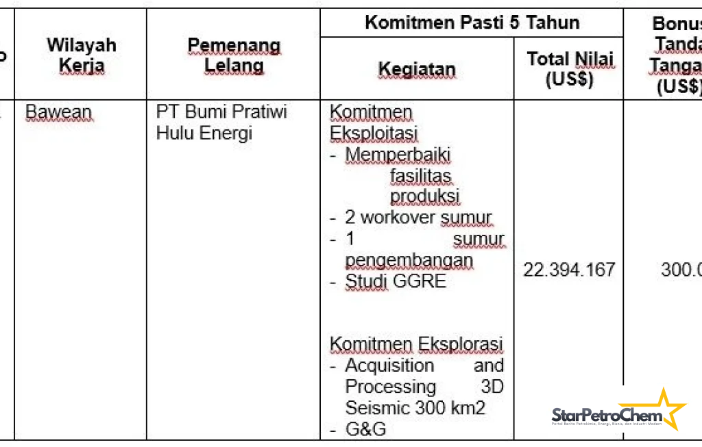 Pemenang Lelang Bawean